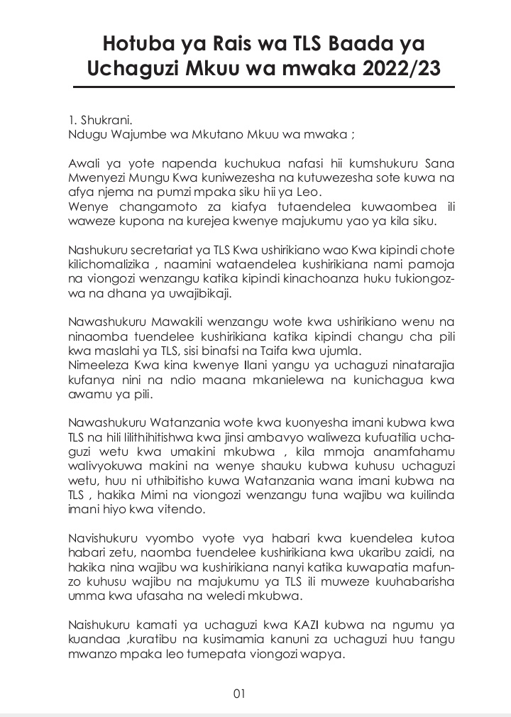 Prof_E_Hoseah's tweet photo. Hotuba yangu ya jana Mei 28, 2022 baada ya kula kiapo cha kuwatumikia Mawakili wenzangu kwa mwaka mwingine wa 2022/23. https://t.co/awQIERC1OZ