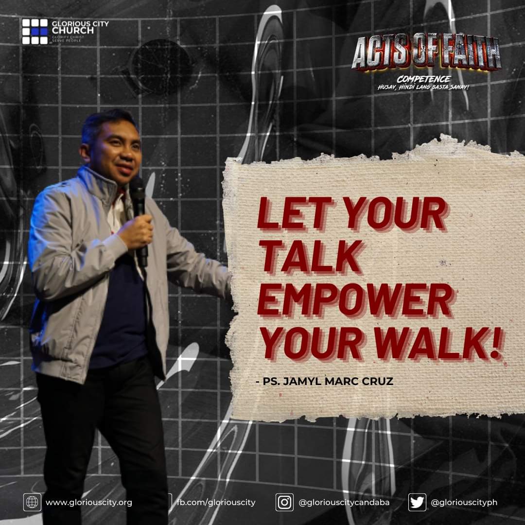 GloriousCityPh's tweet photo. "Let your TALK empower your WALK!"- Ps. @jamcruz 

#GloriousCity #SundayCellCelebration #ActsOfFaith https://t.co/seOaDxHNxF
