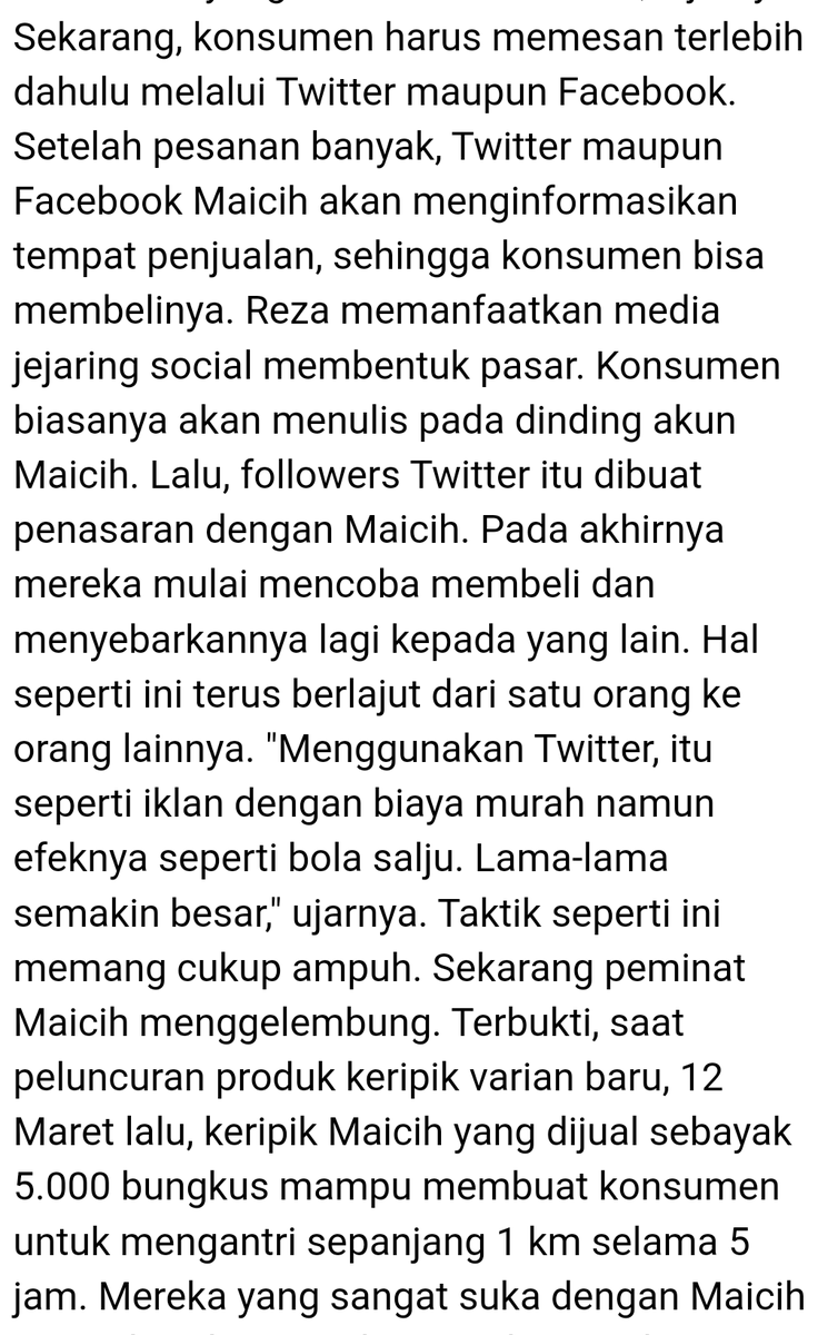 jerichoatmaja's tweet photo. Maicih, snack yg booming di thn 2010an, jrg ada iklannya tp semua org tau, membuktikan bahwa bisnis yg sukses ga perlu bakar uang untuk promosi yg berlebihan. U just need a really good product with the right branding

Good product will sell itself

https://t.co/7l9cq17WeK https://t.co/El2qBUAMc9
