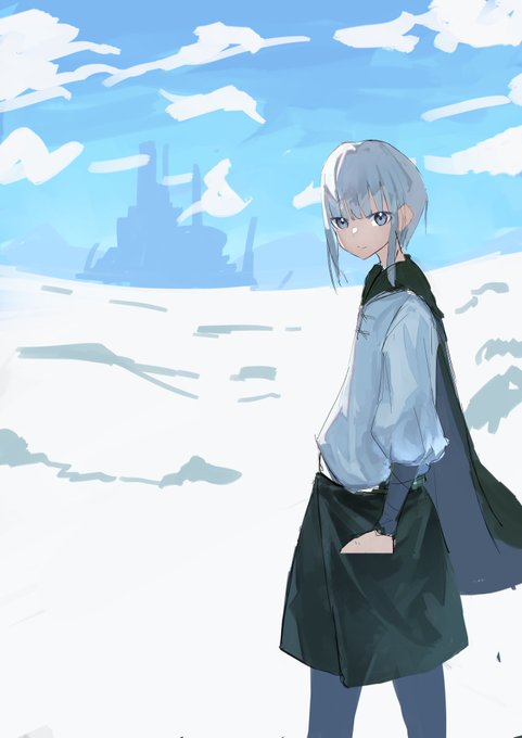 旅!って感じの絵にしたい 
