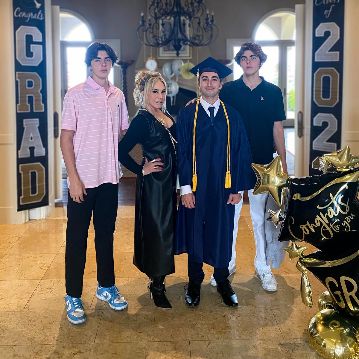 AdrienneMaloof's tweet photo. I wish I could express the amount of pride &amp; joy I have for my son as he starts a new chapter of his life.  While today was filled with intense &amp; bittersweet emotions, I'm so excited to see what amazing accomplishments he is sure to continue to have.  Happy graduation, Gavin! 💛 https://t.co/WYxxDk5rqb