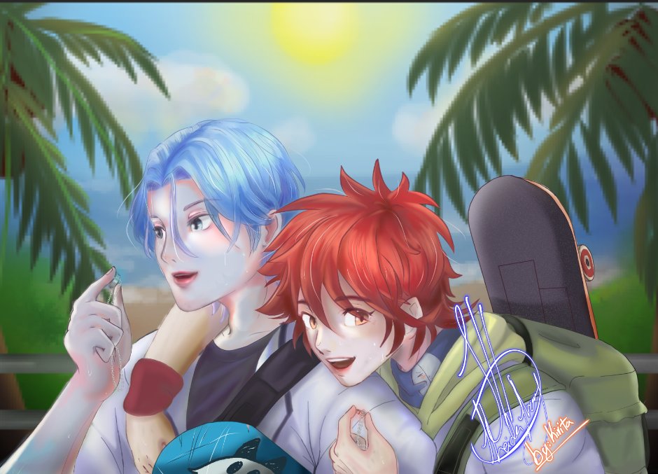 SheidaShamss_'s tweet photo. @RengaWeek #RengaWeek2022 #renga #SK8THEINFINITY #Reki #Langa 
8. free day❄️🌺 ♾
summer and ring
✨✨✨
hope u all enjoyed my art this week and thank you all😊🙏 https://t.co/z5qz7DJNzy