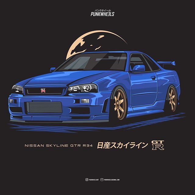 I see a duo X car trend going on. Well got to jump in , no better way to express my favorite <a href="/TheEverai/">EverAI</a> with my favorite car of all times - The Nissan Skyline - R34. #NFT #NFTCommunity #R34