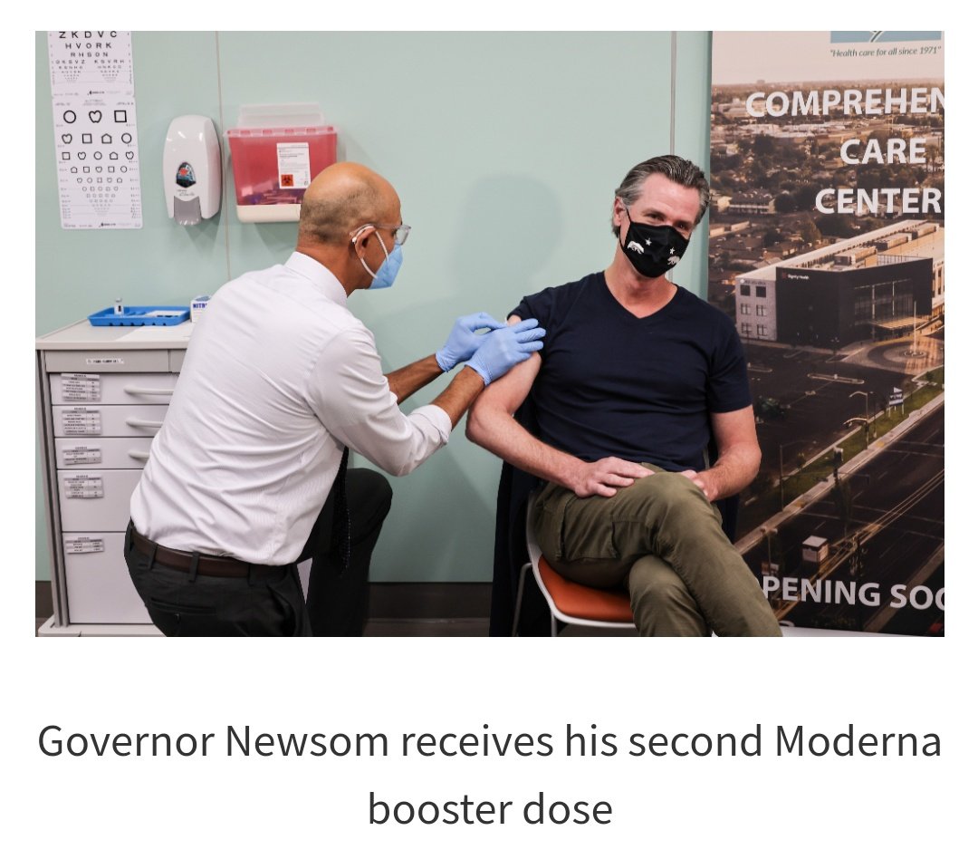 DrEliDavid's tweet photo. 🚨 Double masked California governor Gavin Newsom just tested positive, after receiving 4 covid shots 🤡 https://t.co/BvWHqEWazZ