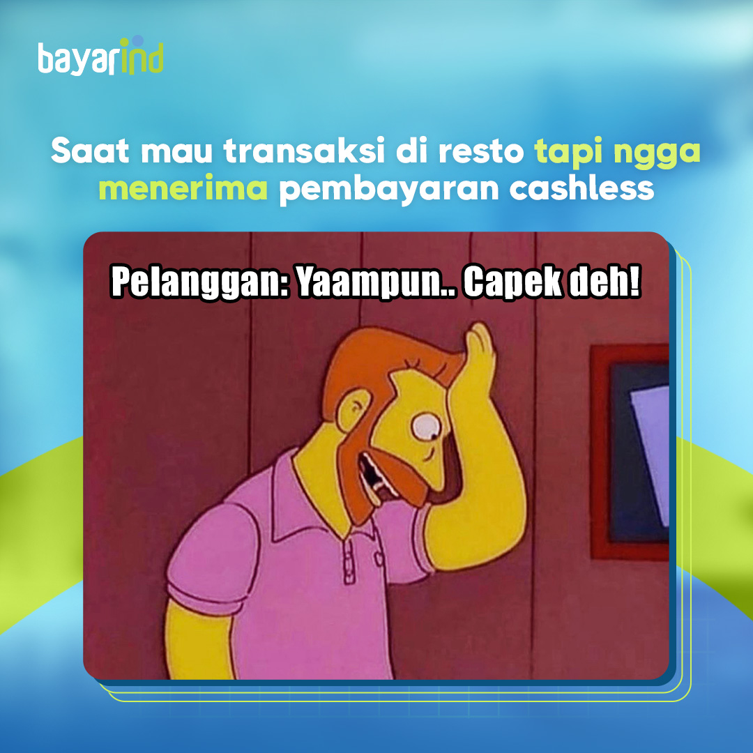 Jangan sampai konsumen yang datang ke bisnis kamu kaya gini. Segera sediakan pembayaran cashless &amp; pakai QRIS dari Pasarind supaya transaksi jadi lebih praktis!