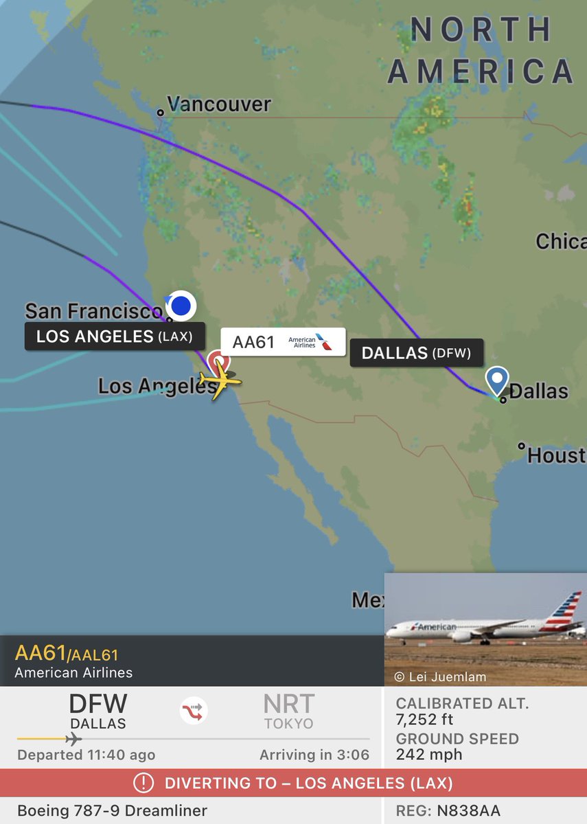 Plane Takes 12 Hours To Fly From Dallas To La
