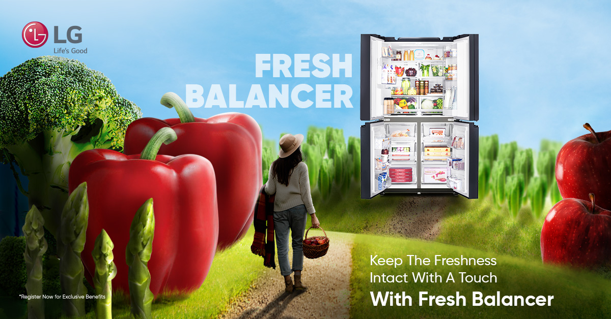 LGIndia's tweet photo. #LGRefrigerator, with its #FRESHBalancer technology, adjusts the temperature and humidity inside the #Refrigerator with just a touch and keeps your veggies & fruits in their original fresh condition.
Know more on https://t.co/0RVO53rYw2
#SmartFridge #LGHomeAppliances https://t.co/sl3F60eGsY