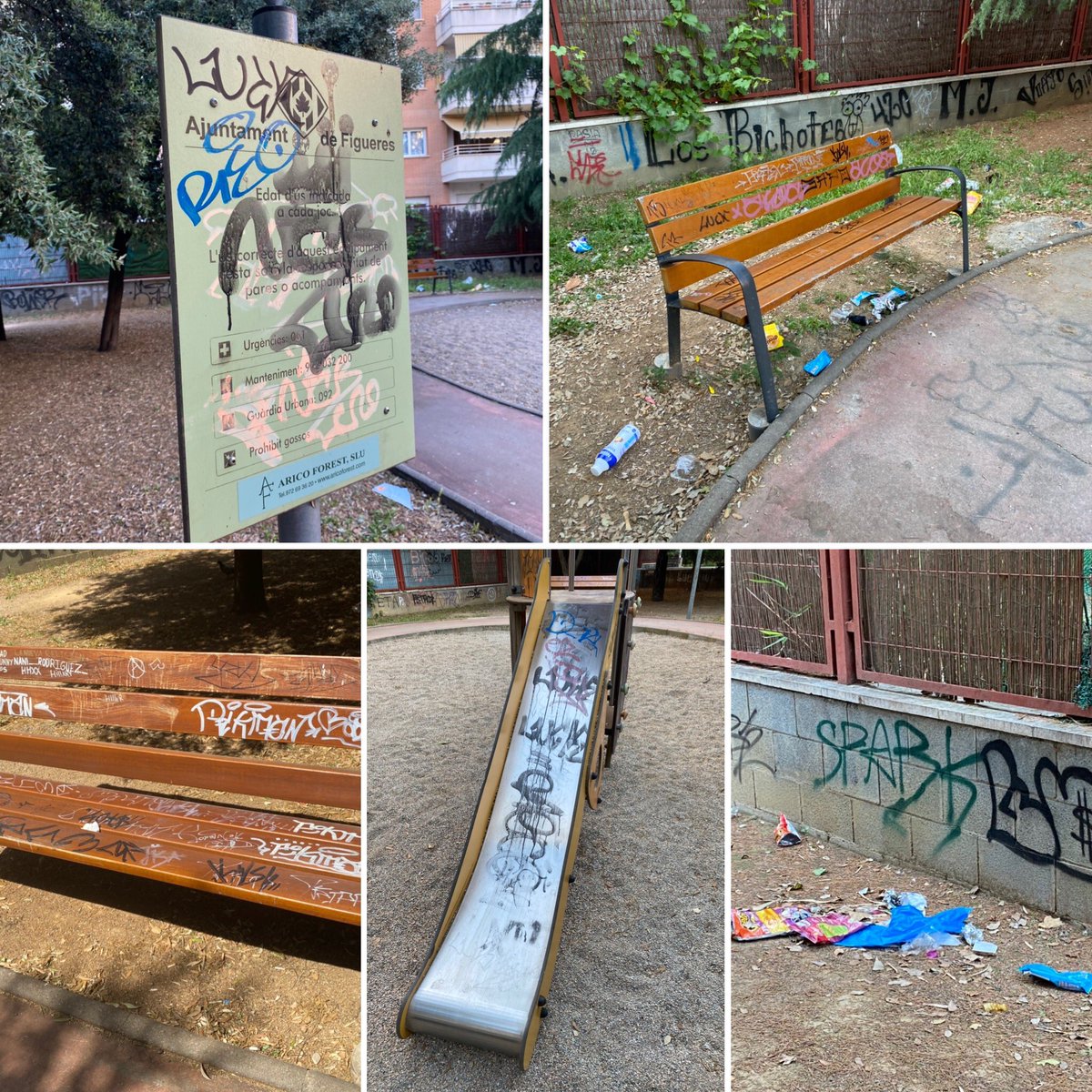 molivaro's tweet photo. Plaça Bartomeu Massot, tarda sí, tarda també perquè “l’okupen” una colla de jovent, que passen les hores escoltant música amb els “altaveus” q connecten als mòbils…😡 Fa anys, existia la figura de l’educador de carrer… potser caldria desenterra-la. @ajfigueres @GU_Figueres https://t.co/k7UWLPK9Mt