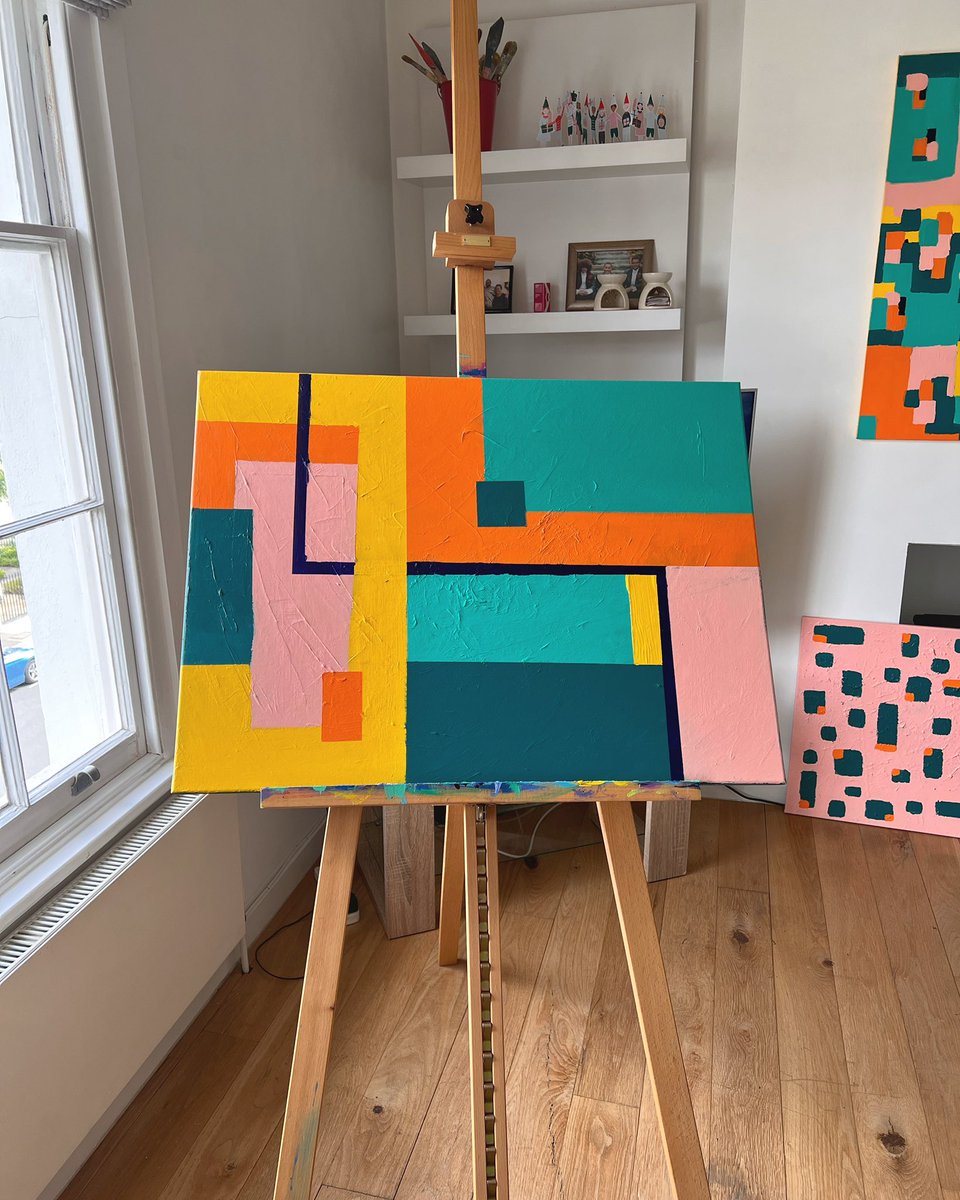 PatternAbstract's tweet image. The last painting is ready for the exhibition. It is going to be called Childhood Games, inspired by the Hungarian board games and games from the 1980’s during the Soviet Union. I used to play there with my sister &amp;amp; brother: ‘Gazdalkodj Okosan’, ‘Tetrisz’, ‘Jenga’, ‘Amoba’…