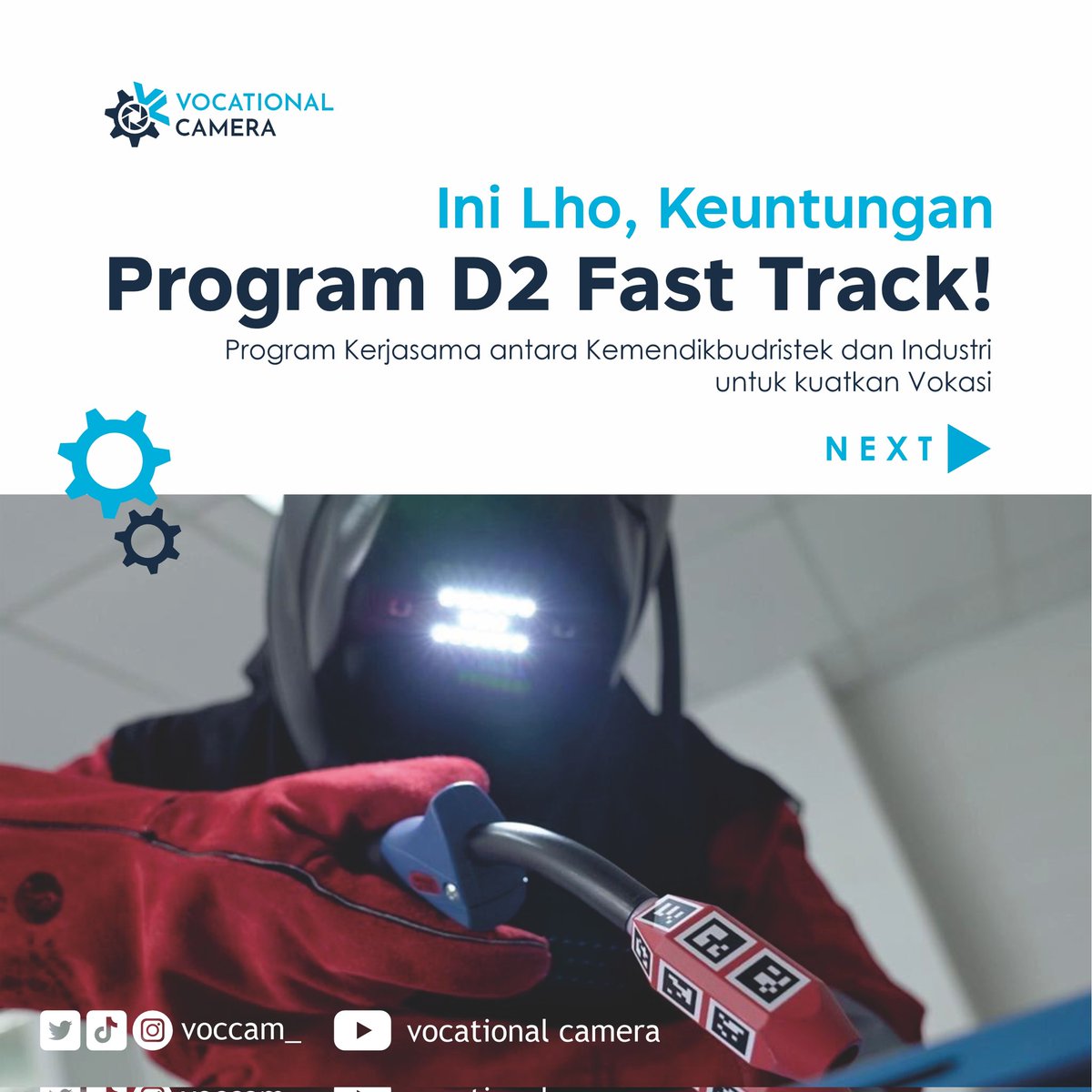 voccam_'s tweet photo. Jangan Ragu Daftar SMK-D2 Jalur Cepat (Fast Track)‼️

Pada program ini, siswa SMK yang telah lulus dapat langsung menempuh pendidikan D2 di perguruan tinggi vokasi dalam waktu tiga semester atau 1,5 tahun saja loh...

Apalagi keuntungan lainnya?
Yuk simak postingannya 🥰 https://t.co/SuzJ8LpPek