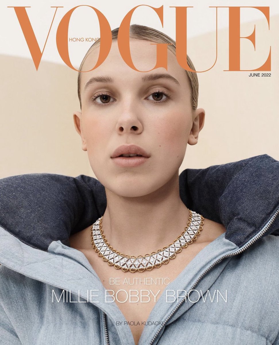 Millie Bobby Brown covers the June 2022 issue of both Vogue Mexico