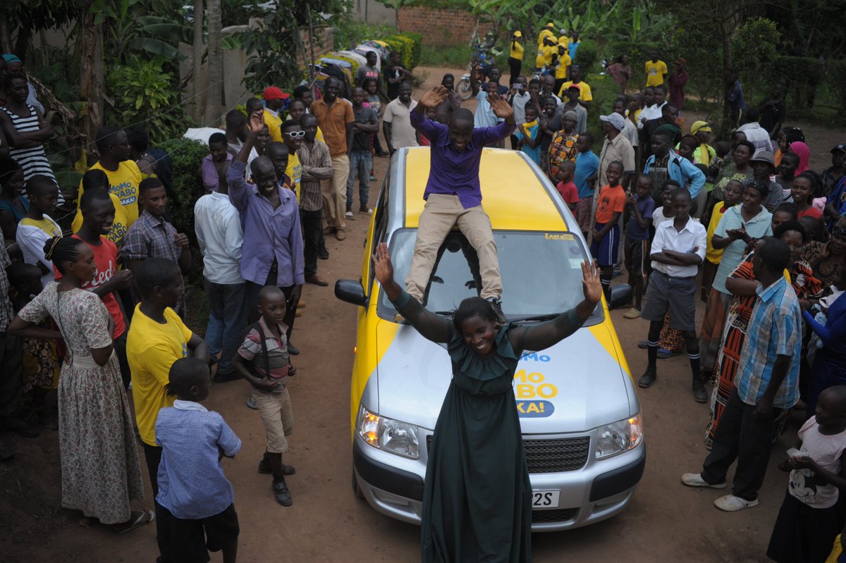 Fireliglntfi's tweet photo. Kisitu Bulaziyo from  Kwese village in Bombo received a  brand new Toyota Succeed in the #MoMoNyabo campaign. Deposit only UGX 20,000/= to qualify. #MTNMoMo https://t.co/XLaPsgfKsY