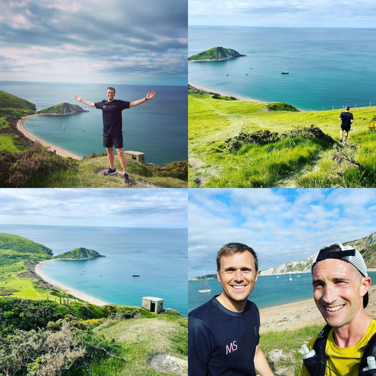 mattsquires22's tweet photo. A glorious 14 mile run with Oli exploring the trails and coastal paths, specifically the Corfe Castle to Tyneham Village loop. 😎☀️⛰️🌄
#JOBC🐷 https://t.co/f94Yba0f1u
