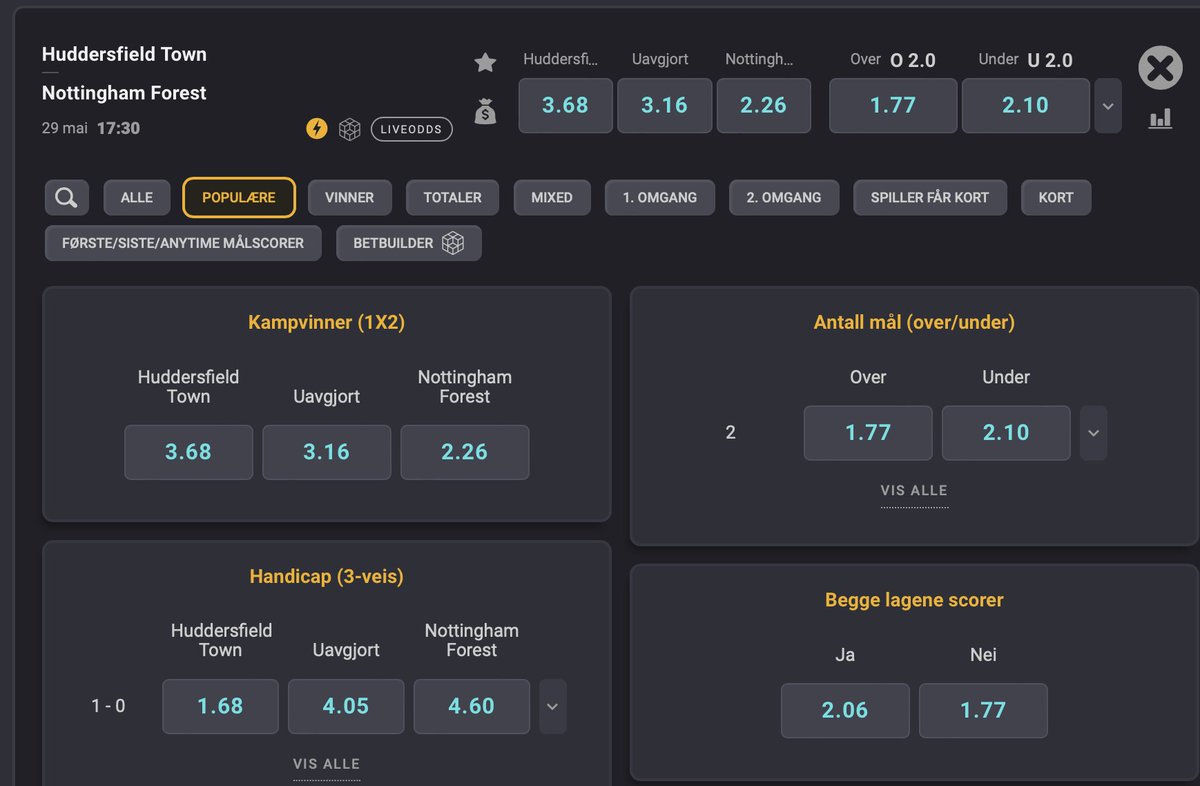 KONKURRANSE!

Hvilken spiller scorer det første målet i kveldens playoff-finale? 

RT og svar på denne tweeten.

To vinnere mottar 500 bonuskroner på sin @CoolbetNorge konto, så fremt krav for some-konk oppfylles.