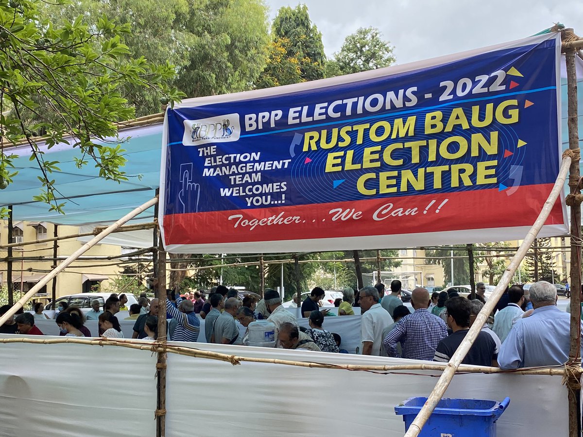 The Apex body of the Parsis have their elections today! Huge turnout with average age 75yrs! God bless the 100k community