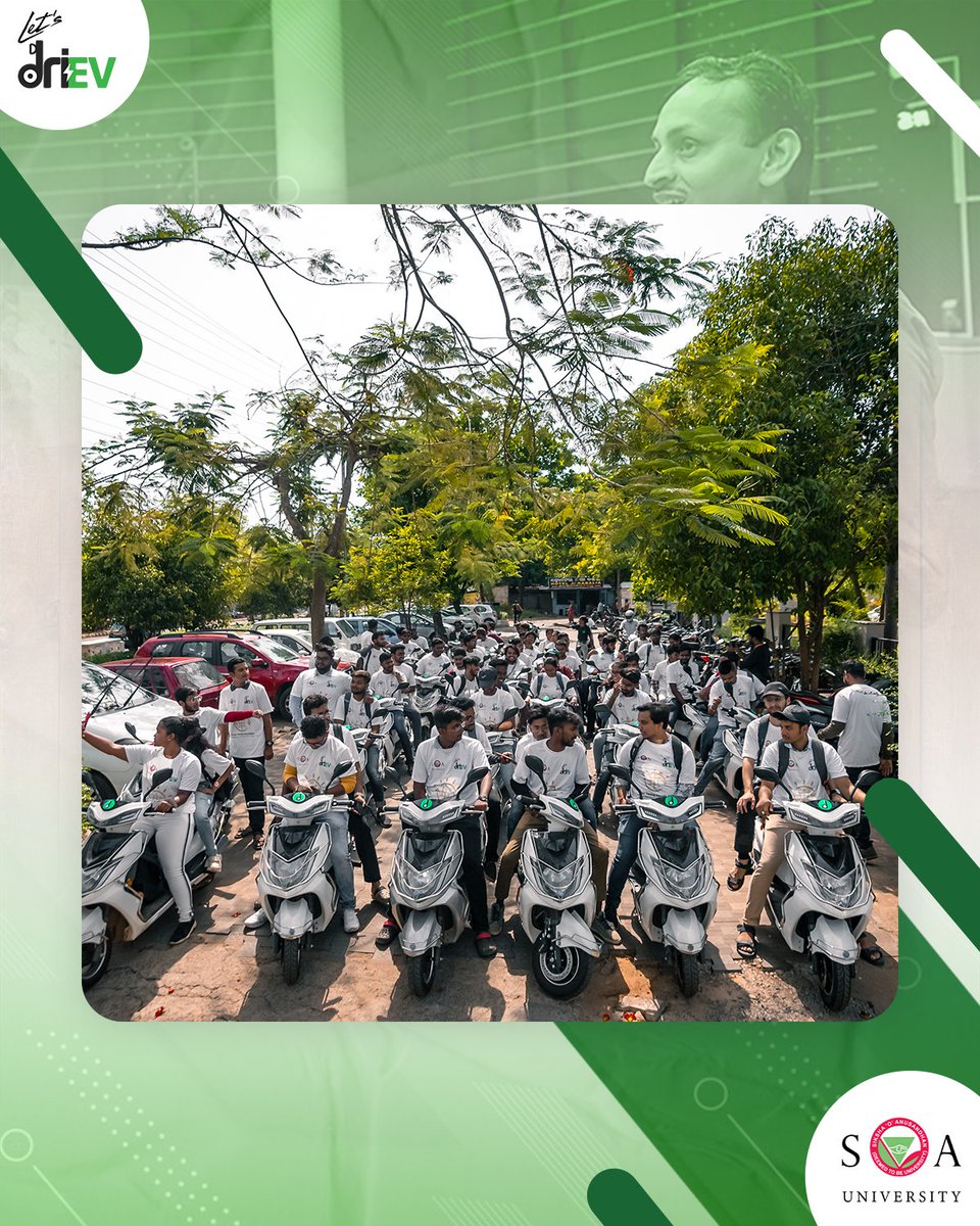 LetsdriEV's tweet photo. Glimpses from the #EV Rally & seminar organised by #LetsdriEV at #SoAU.
Hon'ble Guest Prof. @DrChetanSolanki's talk on how 'Renewable Resources' will pave the way to a #sustainable future was an eye-opener.
We wish the #SolarGandhiOfIndia very best on his #EnergySwarajYatra. https://t.co/0FPuaJWH4k