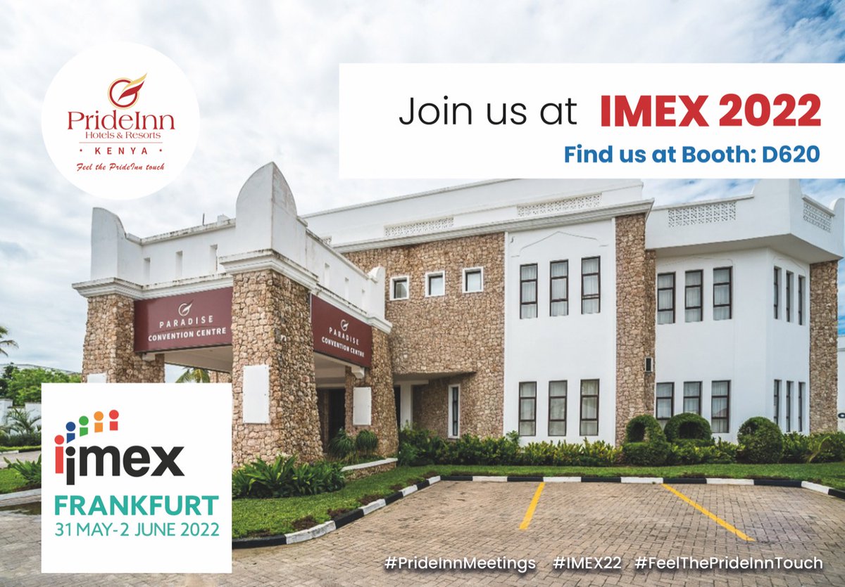 We will be attending IMEX 2022 IMEX In Frankfurt May 31st To June 2nd, Visit our stand D620 , We have unique deals for you 
#meetingsandevents #conference2022 #IMEX22