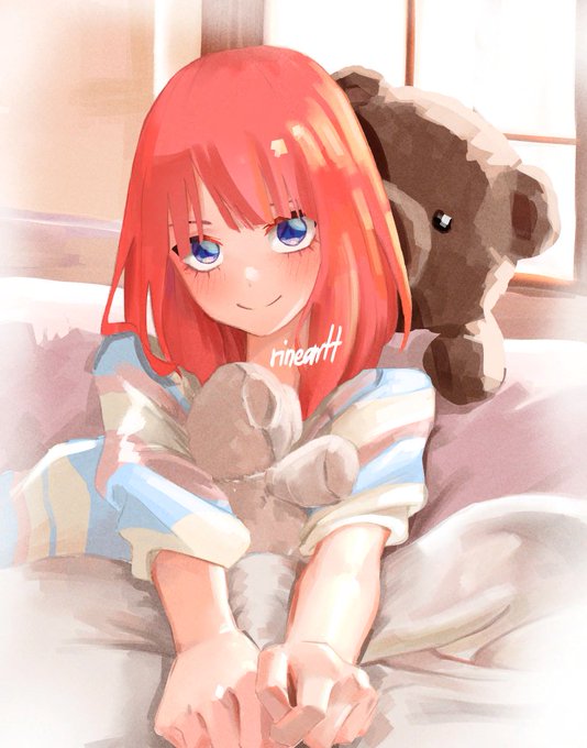 猫タシさんがTwitterに投稿した中野二乃(五等分の花嫁)のイラスト。