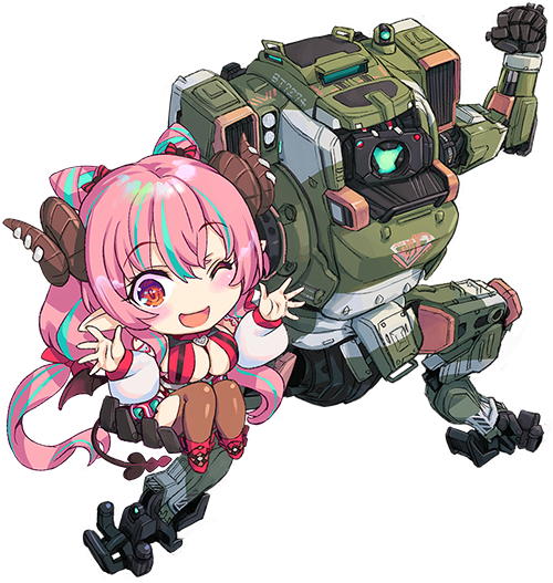 ミニキャラな中島ぺぺろちゃん&amp;BT(タイタンフォール2)を描かせていただきました～
BTは色んな浪漫が詰まってていいですよね(ムセル)

https://t.co/VUIKeJaLoa 