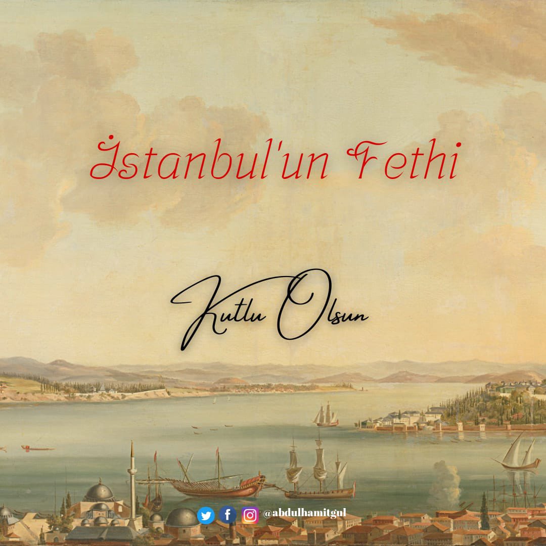 Çağ açan o güzel kumandan Fatih Sultan Mehmed ve askerlerini rahmet, minnet ve dualarla anıyoruz.

#İstanbulunFethi’nin 569. yıl dönümü kutlu olsun.