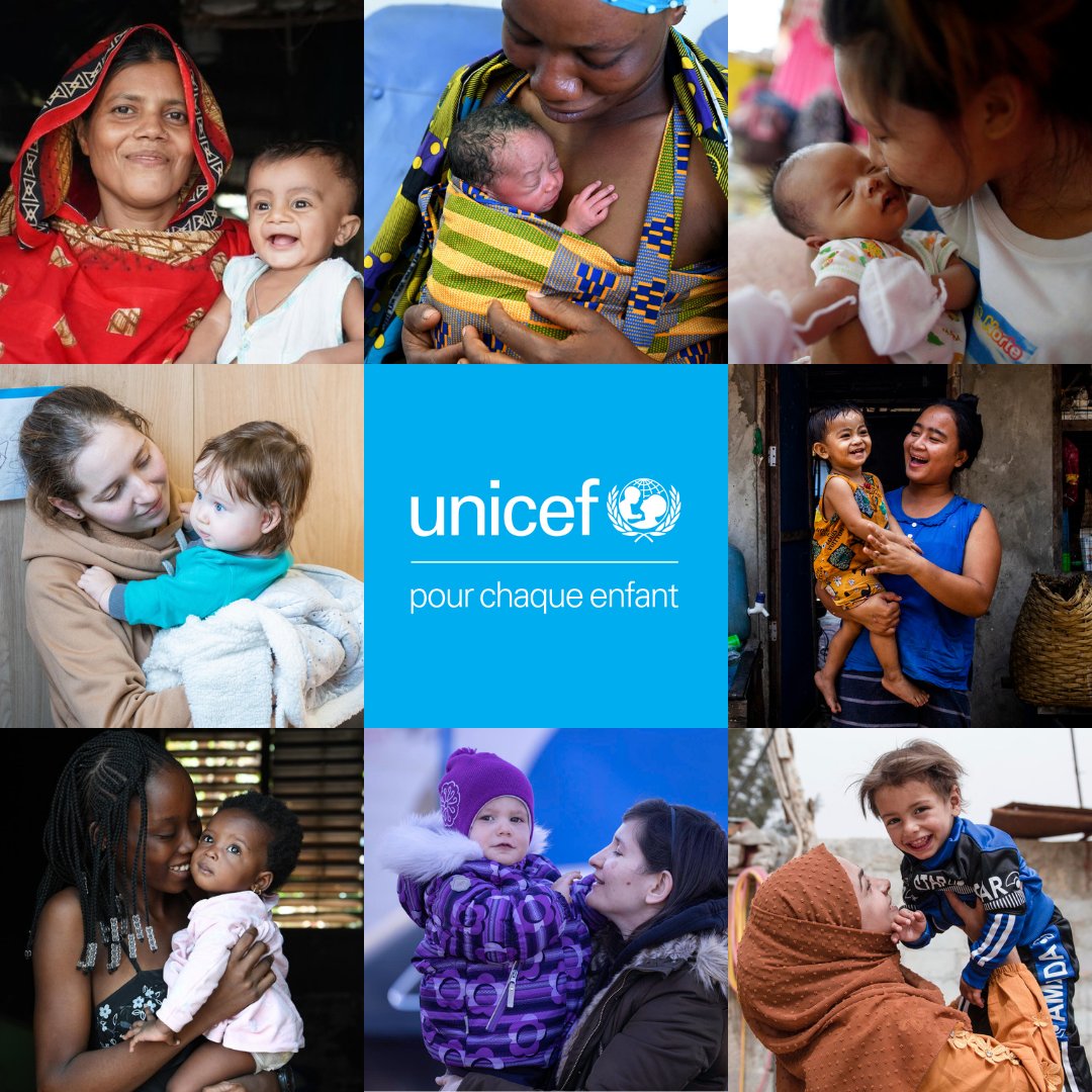 UNICEF_france's tweet photo. Bonne #FêteDesMères à toutes les mamans ! 💙 💙 💙

Chaque jour, l'UNICEF s'engage à aider les mères à travers le monde. 

Nous serons présents pour soutenir ces héroïnes courageuses qui se battent au quotidien, quoiqu'il arrive. #PourChaqueEnfant https://t.co/DZgE4UQQ3z
