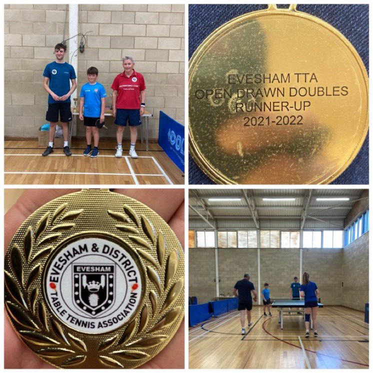 Better late than never- earlier this month George and his doubles partner (pictured on the left) came second in the Evesham Table Tennis Association open drawn doubles competition :-) 🏓   Well Done both! #tabletennis #celebratingexcellence