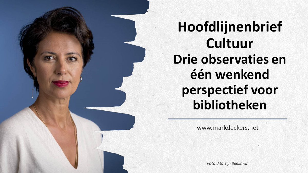 markdeckers's tweet photo. De hoofdlijnenbrief Cultuur: drie observaties en één wenkend perspectief voor bibliotheken. En... gaan we van krimp naar groei?  Lees het hier: https://t.co/L1OLrFjnSJ https://t.co/hZ6C7fxFVr