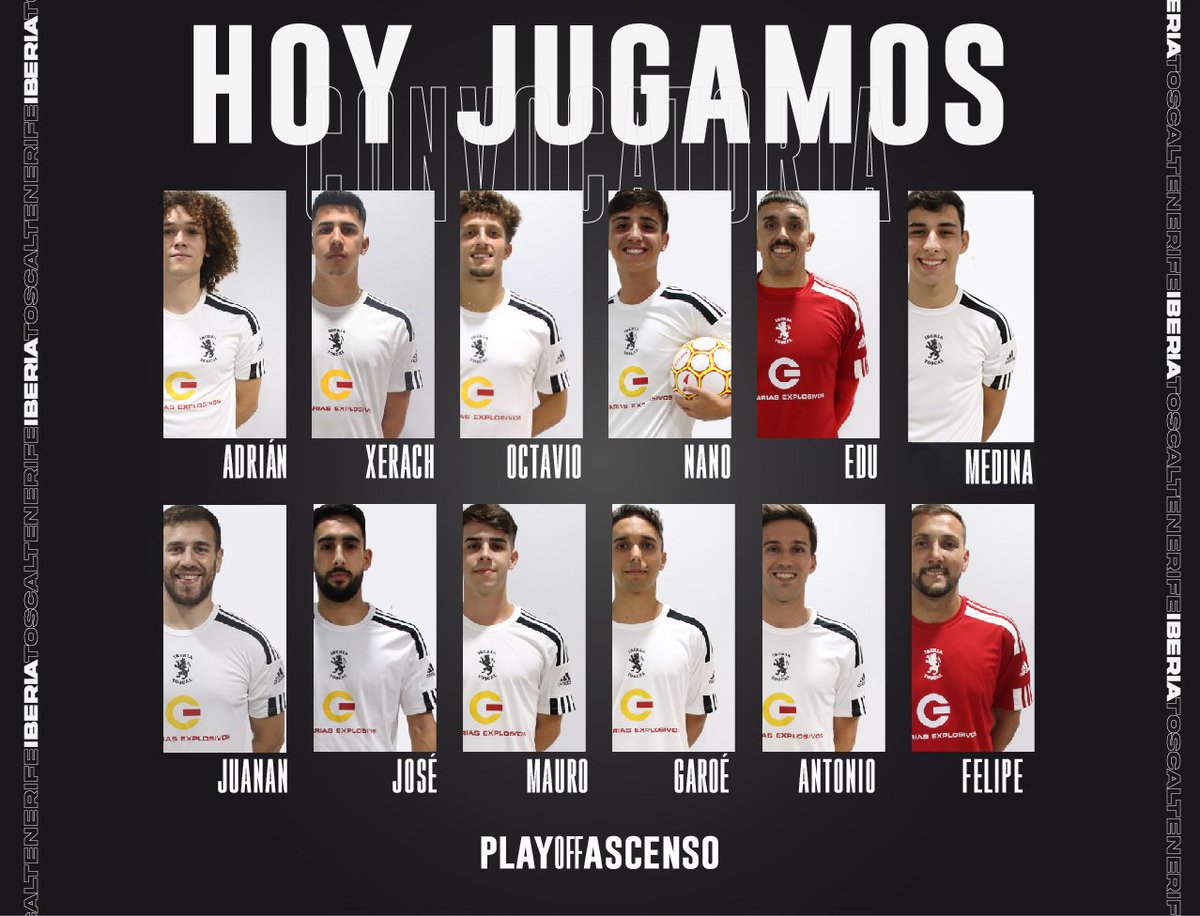 IberiaToscal's tweet photo. HOY JUGAMOS | CONVOCATORIA

2. @Garoe21
3. @Aleeherreraa3
5. Octavio
6. @Josejuanreyes1
9. @pel8_
10. @Ar19Mauro
16. Antonio
18. @pablomedina__
17. @FelipeVR7
20. @xerachy10
23. Edu "Fly"
27. @juanan77_93

📍La Luz - Tres Cantos
🕐 19:00 (🇮🇨18:00) https://t.co/wEw6cKVBoJ