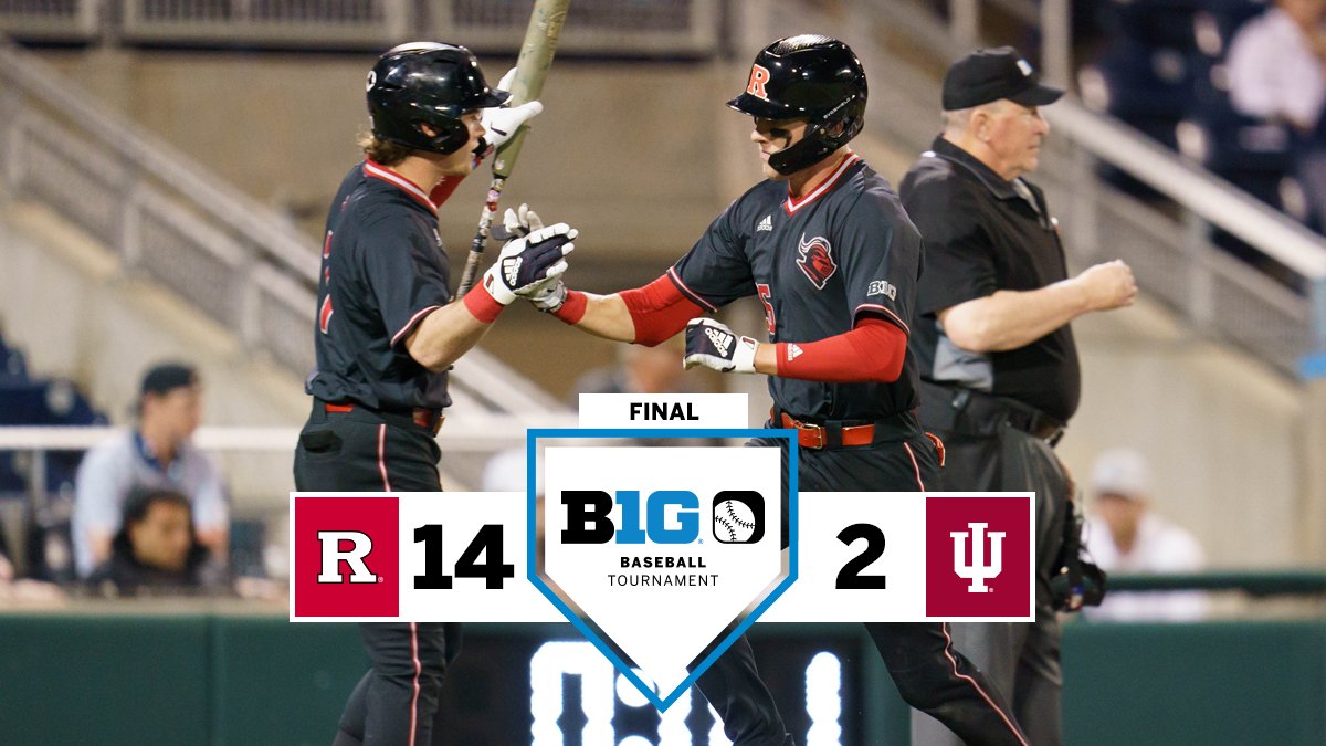 B1Gbaseball's tweet photo. ⭐️Victory to @RutgersBaseball! Catch you tomorrow in the Championship Game! 🏆
⚾️#B1GBaseball
📍 @CharlesSchwabFO
📺 @BigTenNetwork
🏆🏠 https://t.co/rn91O60PAB https://t.co/EJ0lpwjZWX