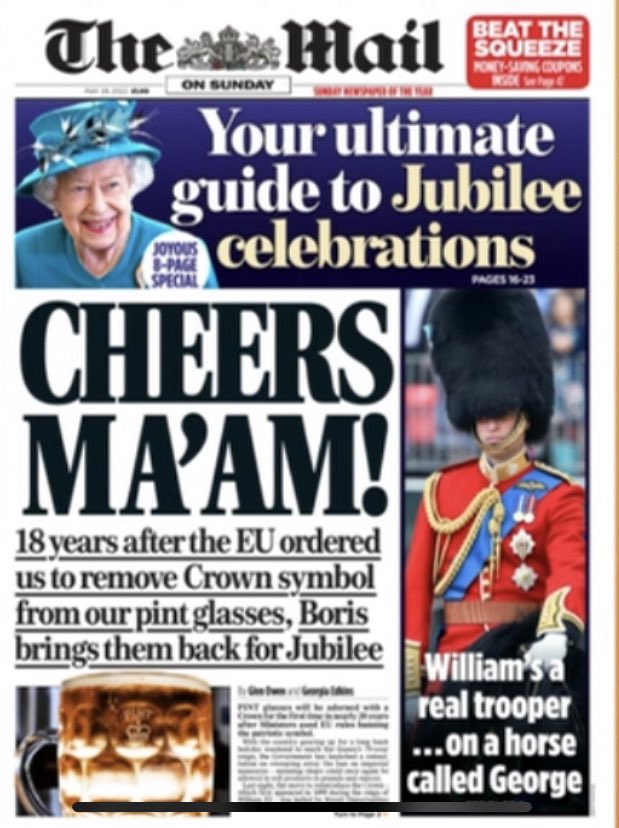 A reminder that at no point has anybody ordered anyone to not put a crown stamp on a pint glass.