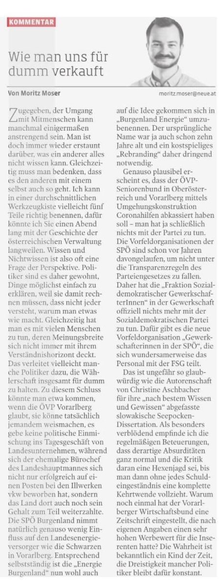 grbhr's tweet photo. Danke @moser_at für diese Kommentar! Wir werden wirklich alle für dumm verkauft. https://t.co/oS0tI23mK0