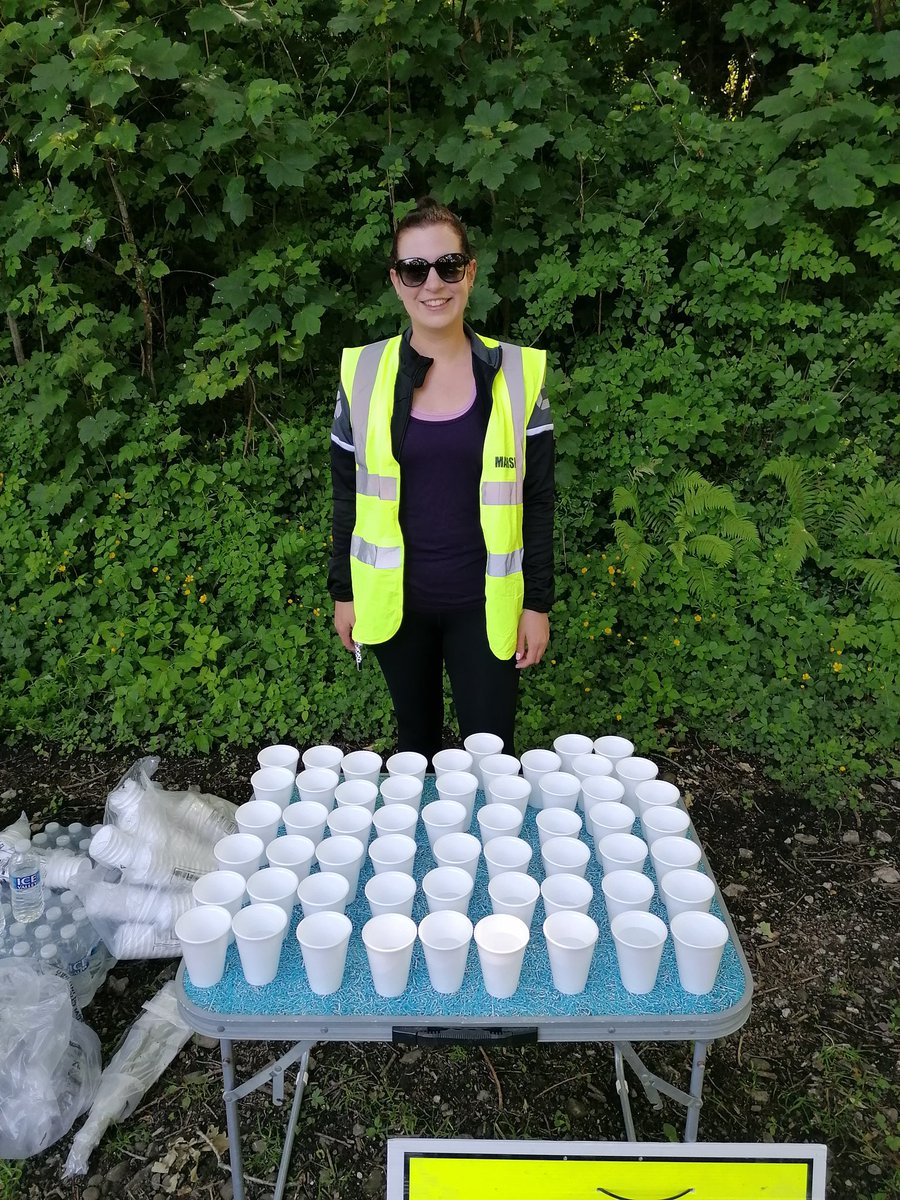 Drinks station at the ready for the <a href="/pontyroadents/">Pontypridd Roadents</a> #Treforest10k