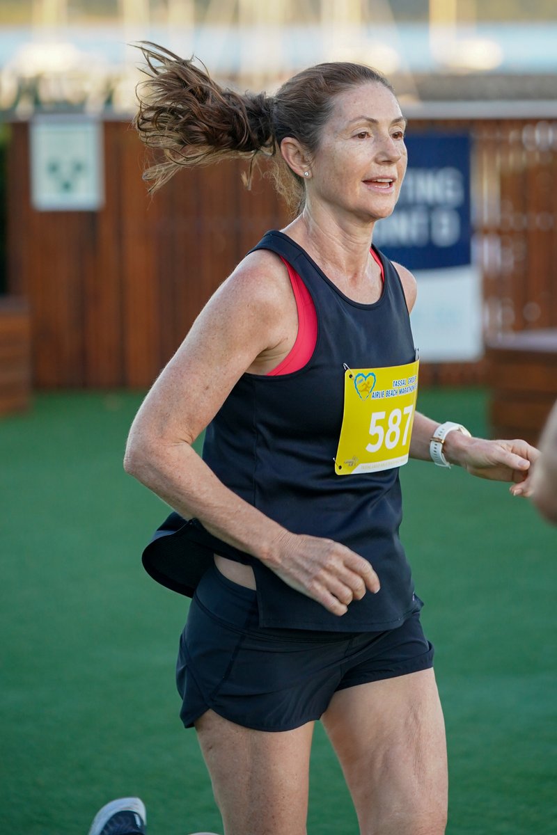 Liz Maguire is a three time winner of our half marathon and the reigning champion! She won in 2014, 2015 and 2021. If you would like to run our half marathon register at runairlie.com.au #marathon #halfmarathon #10km #5km #2km #1km #1mile #ABMF22 #lovewhitsundays