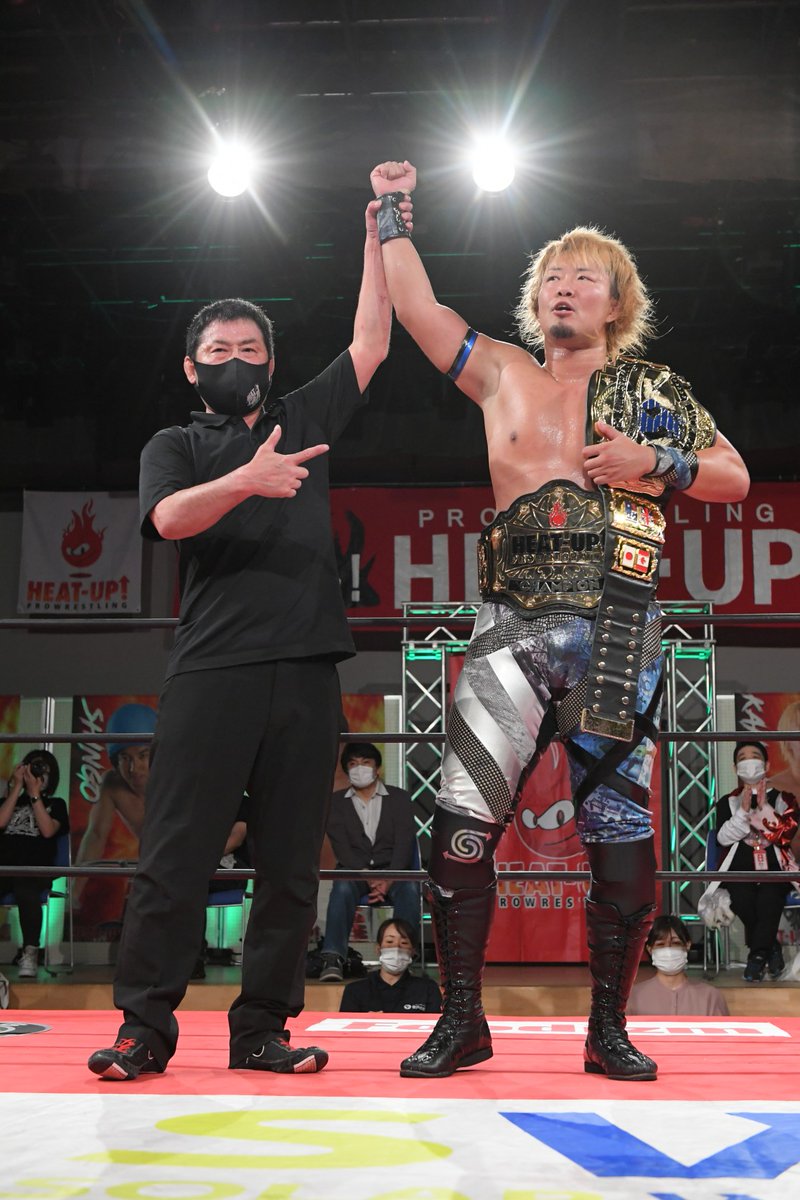D_KANEHIRA's tweet photo. HEAT-UP新百合���丘大会終了。

初防衛戦の相手がビリーさんで本当に良かった。

また一方的にそのカッコイイ背中を追いかけさせて下さい。

今日闘ってみて、改めてプロレスラーになって良かったと思う。

ありがとうございました！
#heatuppw
#ヒートアップ道場 https://t.co/s4BsWrIefS