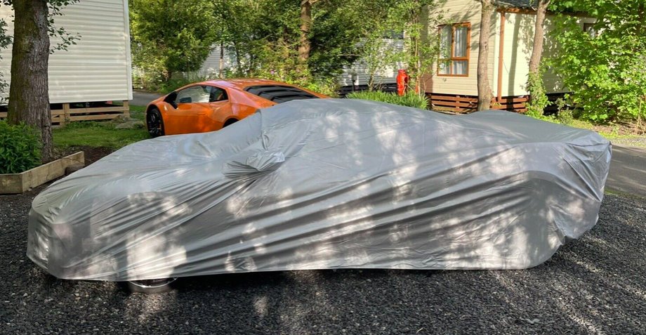Voyager Car Cover supplied and now fitted to this Corvette C8 with Z51 Pack Fitted. #corvette #carcover #corvettec8 #coveryourcar