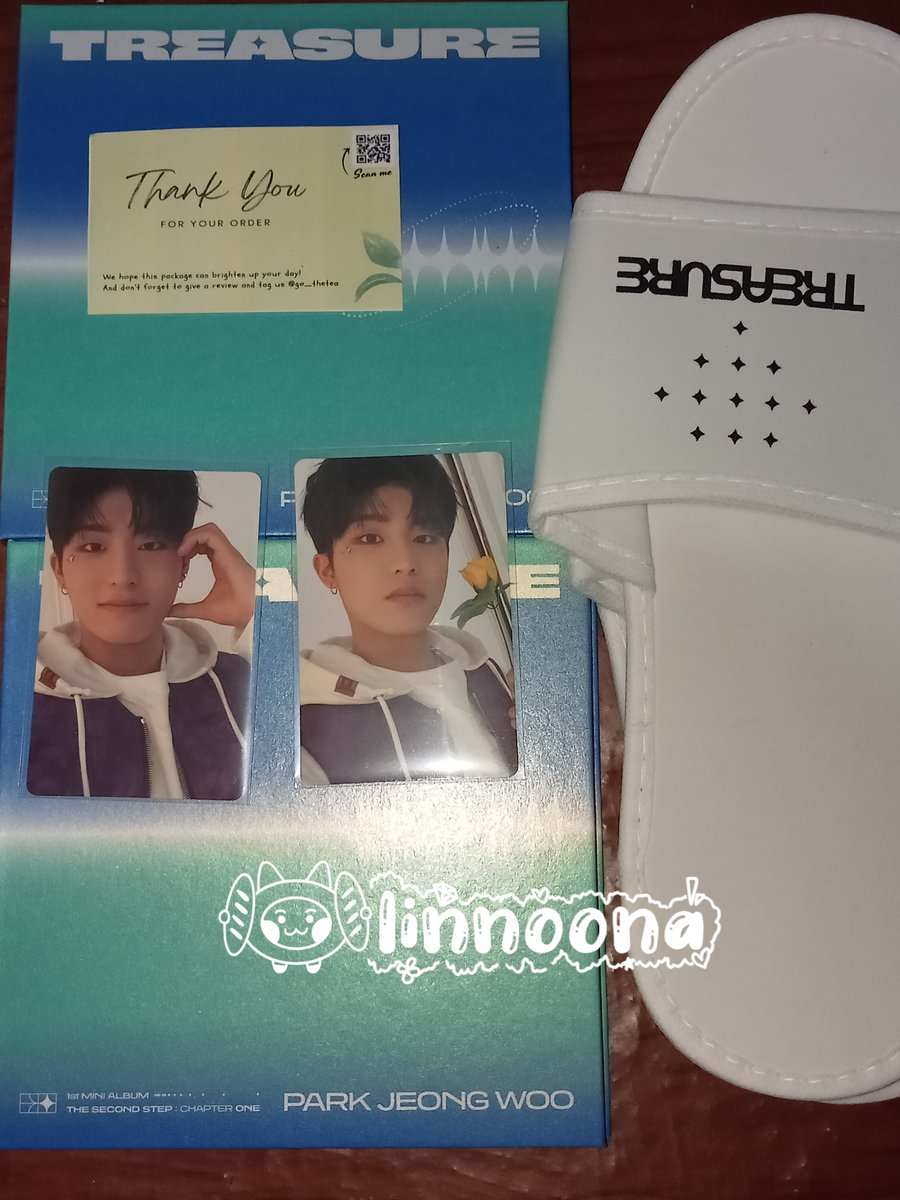 amorejeongwooo's tweet photo. 290522 mails 💌 

Thankyou to @go_thetea happy banget asli ini mah dapet sandal treasure 🙈 tapi diri ini malah ngepull pc yg udah punya 🥲🥲 https://t.co/UyESybZQsM