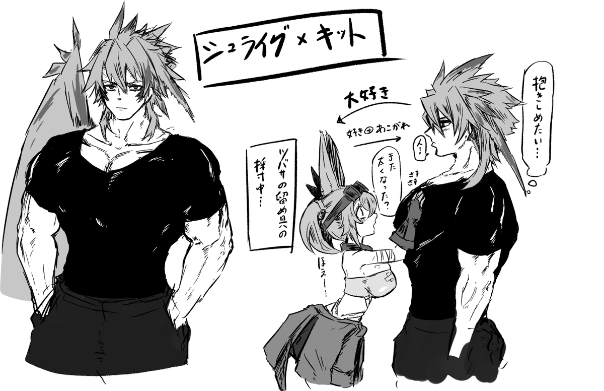 おっきいのとちっさいののカップリングいいですよね。
こうであってほしい。 