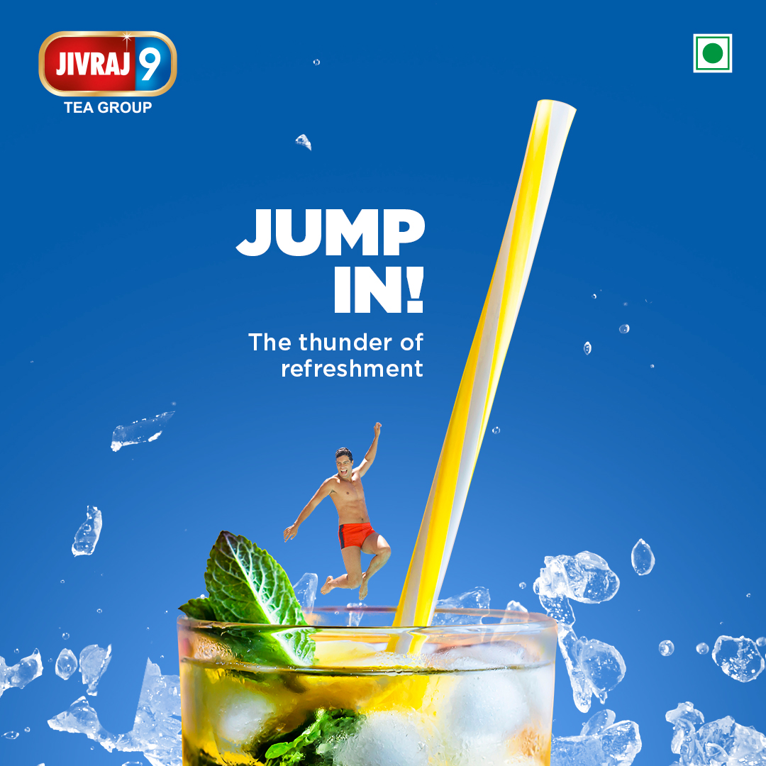 Scorchy days like these call for a cool dive!
Try our delicious range of  easy to make Jivraj9 iced tea premixes today.

#Jivraj9 #Jivraj9Tea #Jivraj9TeaGroup #SangharshKaSaathi #IcedTea #LemonIcedTea #TeaTime #Refreshing #Refreshments #SummerCoolers #Summers #Refresher #Lemon