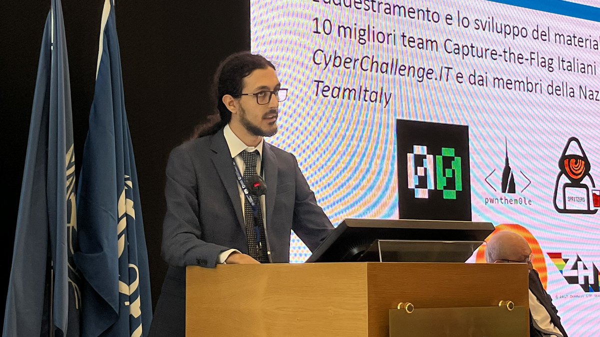 OliCyberIT's tweet photo. 👾 @GaspareFerraro introduce le Olimpiadi di Cybersicurezza organizzate dal @CyberSecNatLab arrivate alla seconda edizione con 1.757 iscritti!
📺 https://t.co/WuTxCmYrgy
#OCIT22
#Olicyber
#OlimpiadiCybersicurezza
#cybersecurity
#scuola
#Torino https://t.co/c1EKjN95ai