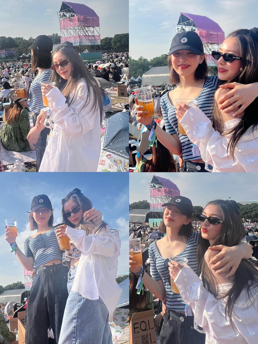 psychoqueendom's tweet photo. wendy and irene at the festival! 💙💗 https://t.co/O9XeobJgaK