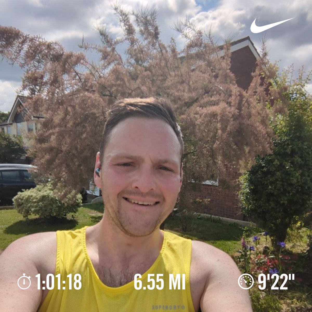 After a week of having no running mojo a tough morning. Just over 6.5 miles in the sun to get to 25 for the week and more than  💯 in a month for the first time ever. #ukrunchat #nikerunclub #lovetorun