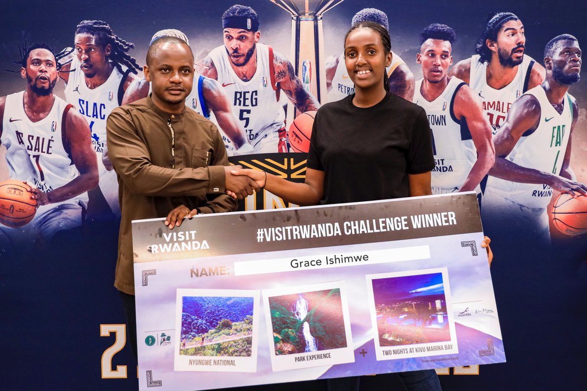 visitrwanda_now's tweet photo. Congratulations to @frAbaho, @ishimwe_07 and @anetpaulaa on winning the #VisitRwanda x #theBAL challenge!🏀
We hope you enjoy your experience.
#GameOn22🇷🇼 https://t.co/g8irQXyKES