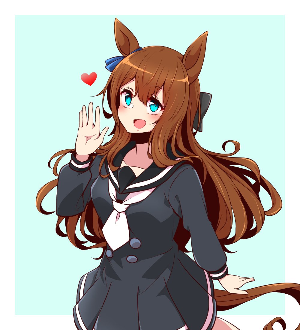 1girl animal ears horse ears tail brown hair solo horse tail  illustration images