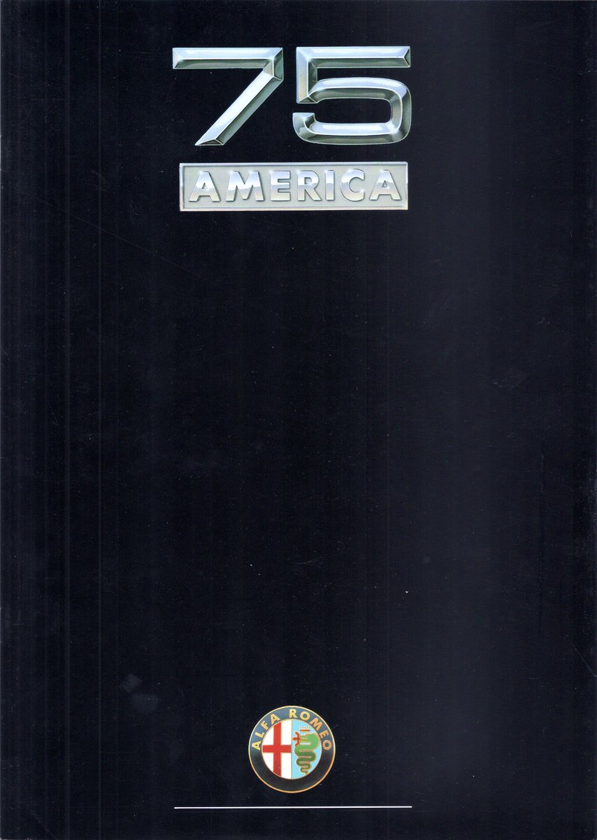 BrochureAuto's tweet photo. (4/4)
🇮🇹 Alfa Romeo 75 America - 1989
Proposée en 2 motorisations : V6 3.0 188 ch ou 1.8 4 cyl. Turbo 155 ch.
Brochure collection personnelle - 24 pages - 09/09/1989 https://t.co/QUo4PLEBHe