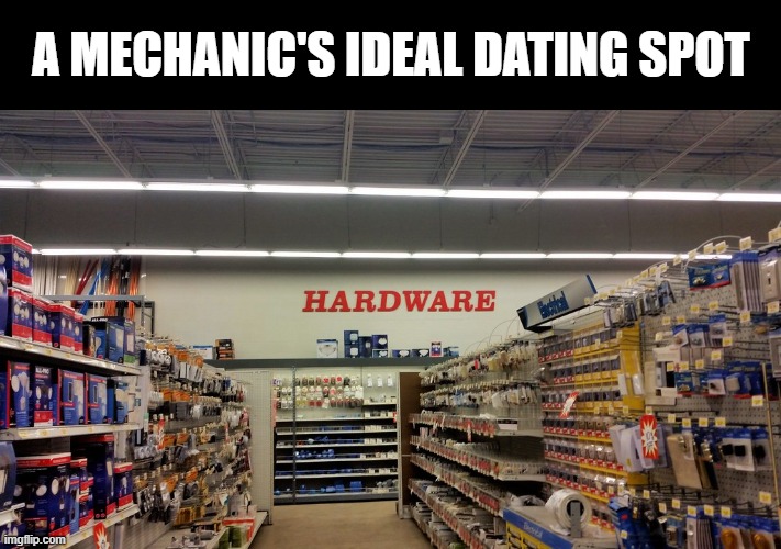 obdadvisor's tweet image. You know you're a mechanic when you enjoy romantic walks through the hardware store