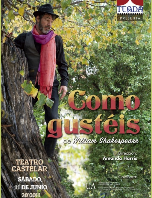Última oportunidad de ver nuestro montaje #Comogustéis , de #Shakespeare ,  dirigido por Amanda @popcornjotter  Harris, el sábado 11/06 de junio en el <a href="/TeatroCastelar/">Teatro Castelar</a> , gracias a la organización de <a href="/SedeEldaUA/">SedeEldaUA</a> ¡No os lo perdáis! <a href="/manuelramosazna/">Manuel Ramos</a> <a href="/JohnDSanderson/">John Sanderson</a> @OhAudiovisual