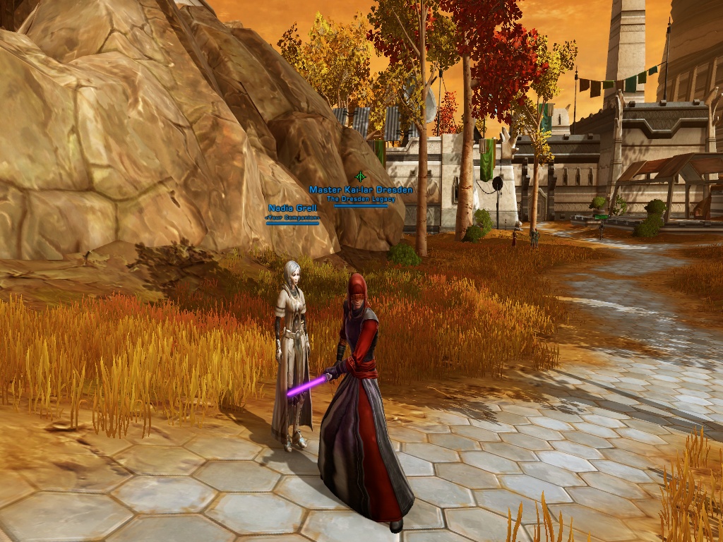 BrewingSailor's tweet photo. My Miraluka Jedi Shadow, Kai-Lar Dresden in the robes of fellow Miraluka #VisasMarr from the @Obsidian   classic, #KOTOR2. In honor of my biggest high school crush, the lovely and talented @KellyHu #swtor #MAYTHEFORCEBEWITHYOU https://t.co/VZZhlit7lP
