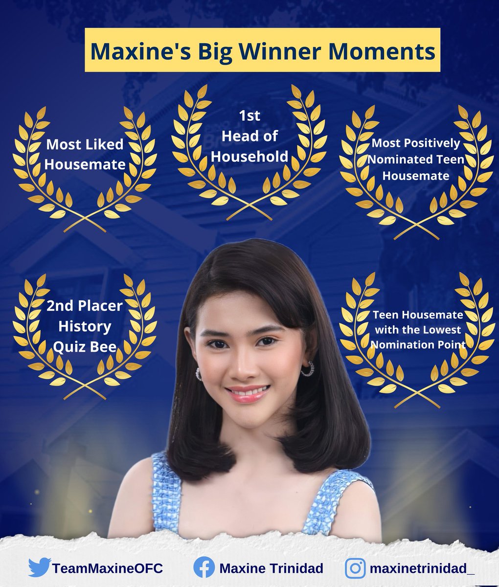 TeamMaxineOFC's tweet photo. Maxine, you will always be our Big Winner!

We're truly beyond proud of your notable achievements in PBB. We love you berry maxxx!

BigNight with MAXINE
#MaxineTrinidad | @maxinetrinidad_
#PBBKumuBigNight https://t.co/NN8j5M3tpr