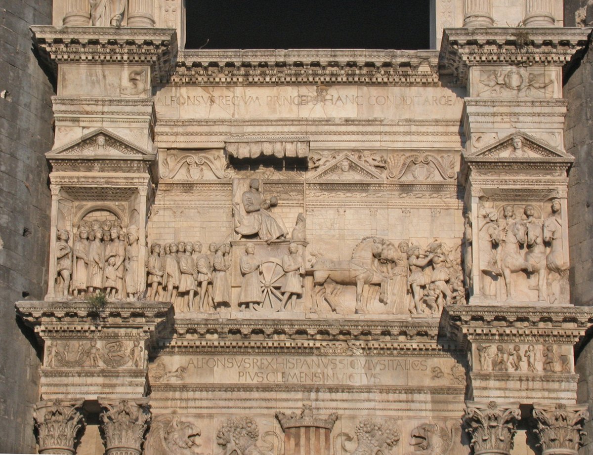 PetjadaCat's tweet photo. #taldiacomavui de 1442 les tropes d'Alfons el Magnànim conquereixen Nàpols. Un relleu al Castel Nuovo recorda aquest triomf 📌https://t.co/EkCkHLhOAp
📷 Wikimedia Commons (MaschioAngioino) https://t.co/tN5iv7K5f3
