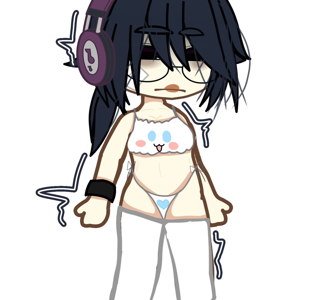 Wearing cinnamonroll bikini! (New oc since I accidentally deleted it)